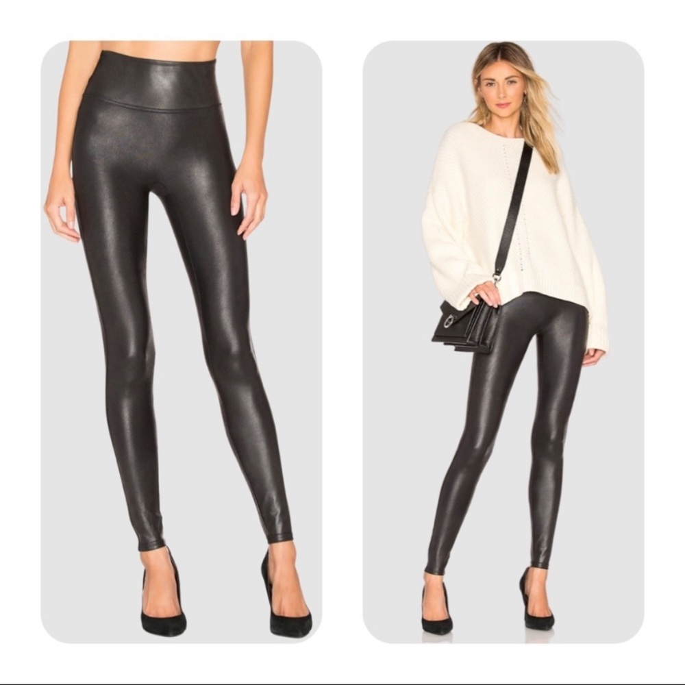 Spanx Faux Leather Leggings Small Petite